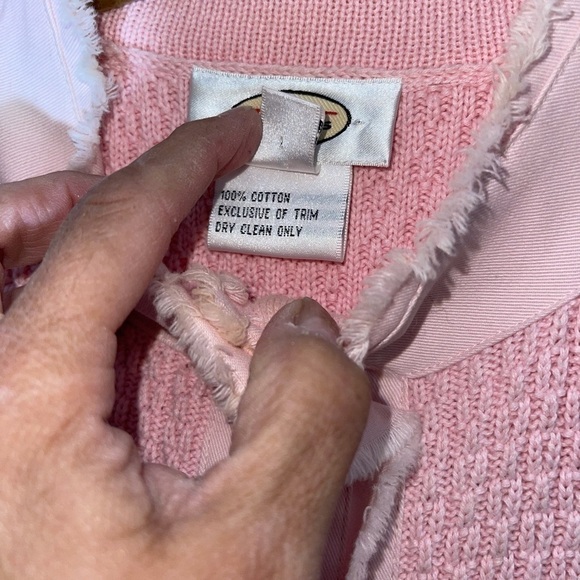 Talbots Textured Cotton Cardigan Size Small. GUC magnetic button front. - Picture 8 of 13